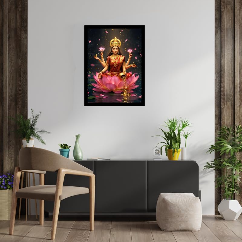 Pixora Black Single Vastu Frame A4 | Elegant Wall Photo Frame for Spiritual Art & Positive Home Atmosphere
