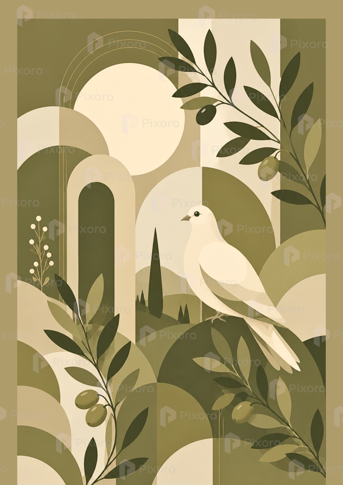 Pixora Boho Bird Nature Wall Art Set of 6 Framed Posters | A3 & A4 Size Black Frames