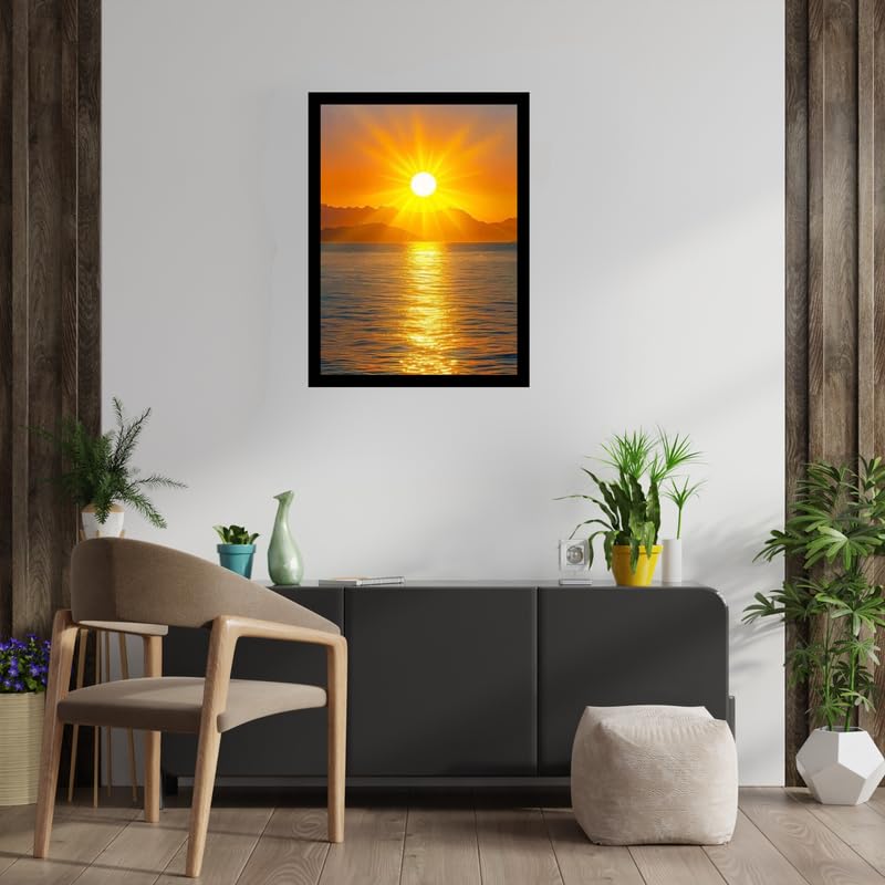 legant Black Vastu Frame A4 Size | Single Spiritual Wall Art Frame for Home Decoration & Pooja Room