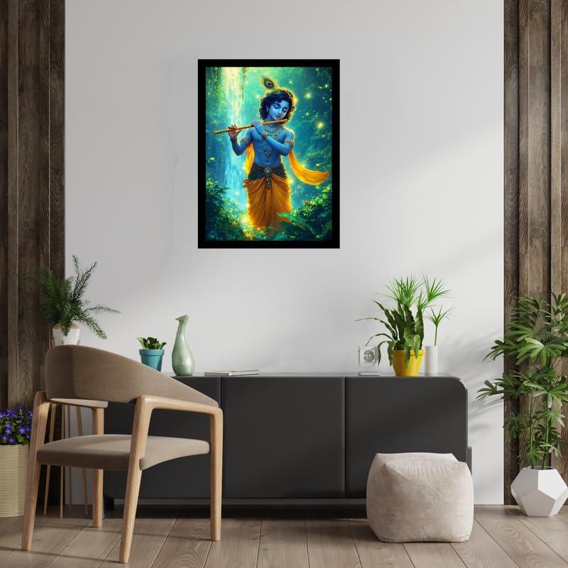 Classic Black A4 Size Vastu Photo Frame | Single Frame for Spiritual Wall Art & Home Decoration