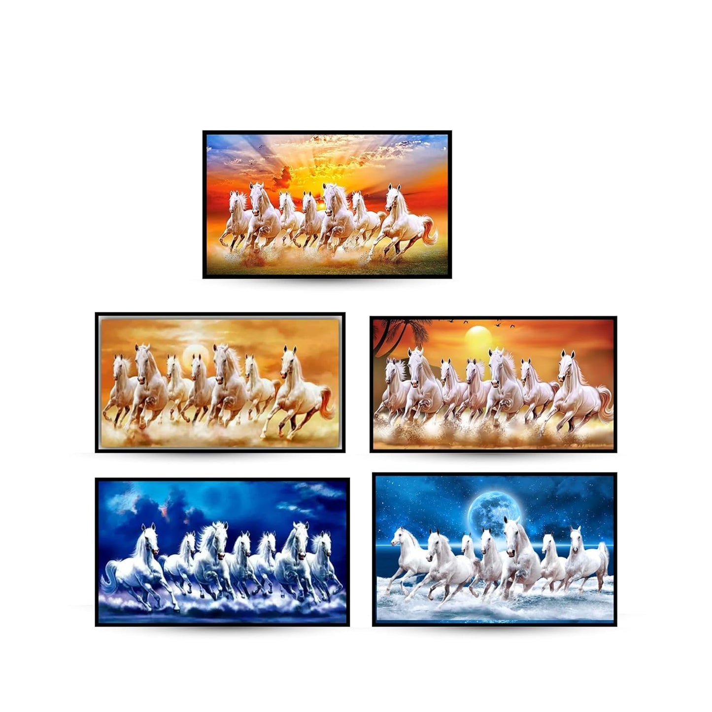 Pixora A4 Size Photo Frame – Set of 5 | 8x12 Inch Black Picture Frames for Wall Décor | Home & Office Gallery Wall