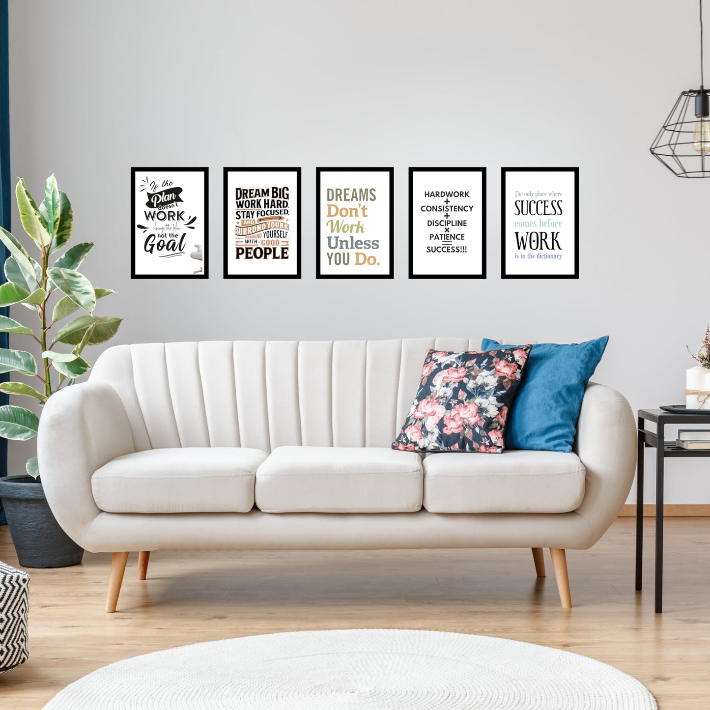 Pixora A4 Size Photo Frame – Set of 5 | 8x12 Inch Black Picture Frames for Wall Décor | Home & Office Gallery Wall (Antique, Black, 8x12)