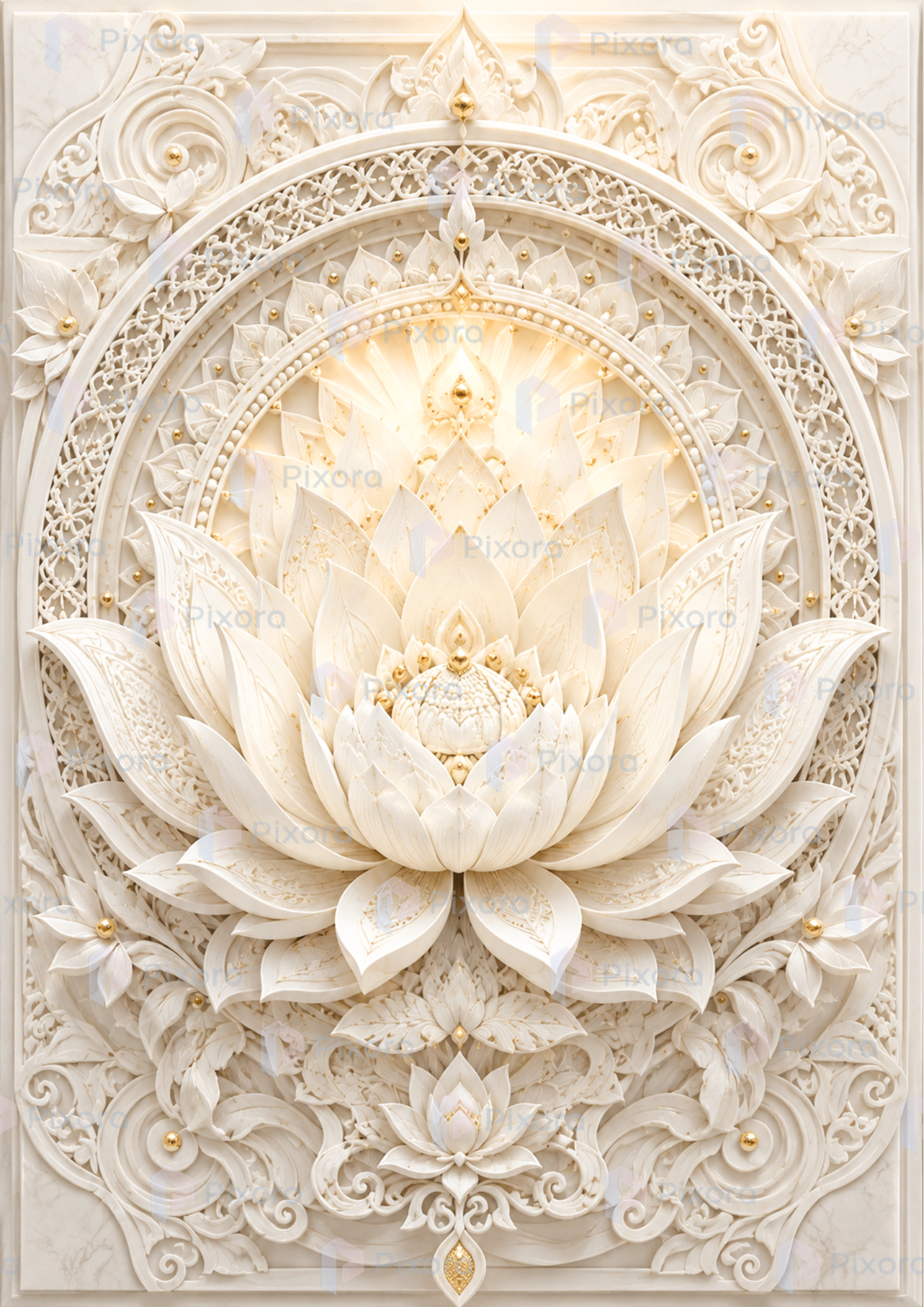 Pixora Luxury 3D-Carved Style Jagannath Triad Wall Art Set - 5-Piece Framed A4 Prints (8x12 Inches Each)