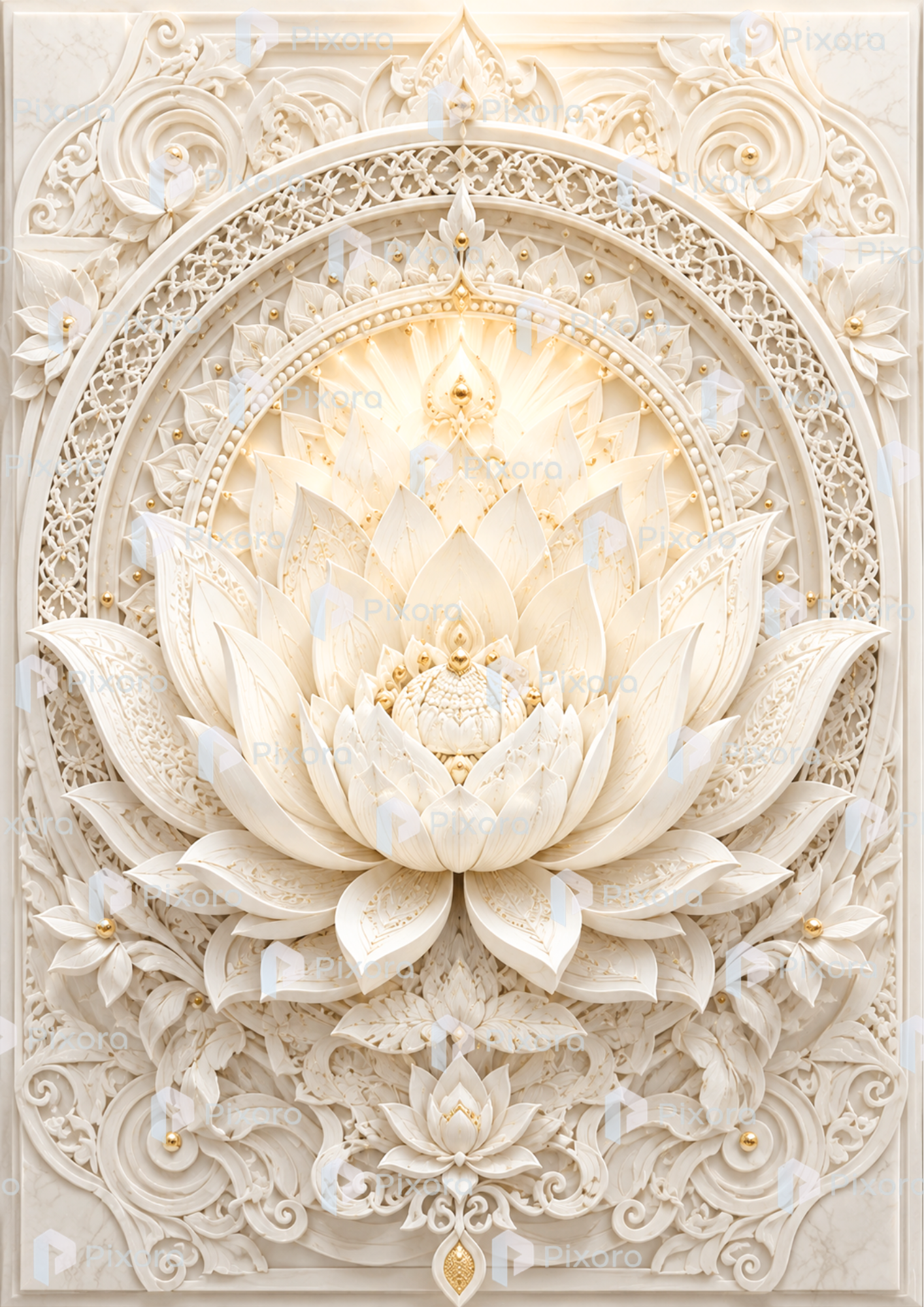 Pixora Luxury 3D-Carved Style Jagannath Triad Wall Art Set - 5-Piece Framed A4 Prints (8x12 Inches Each)