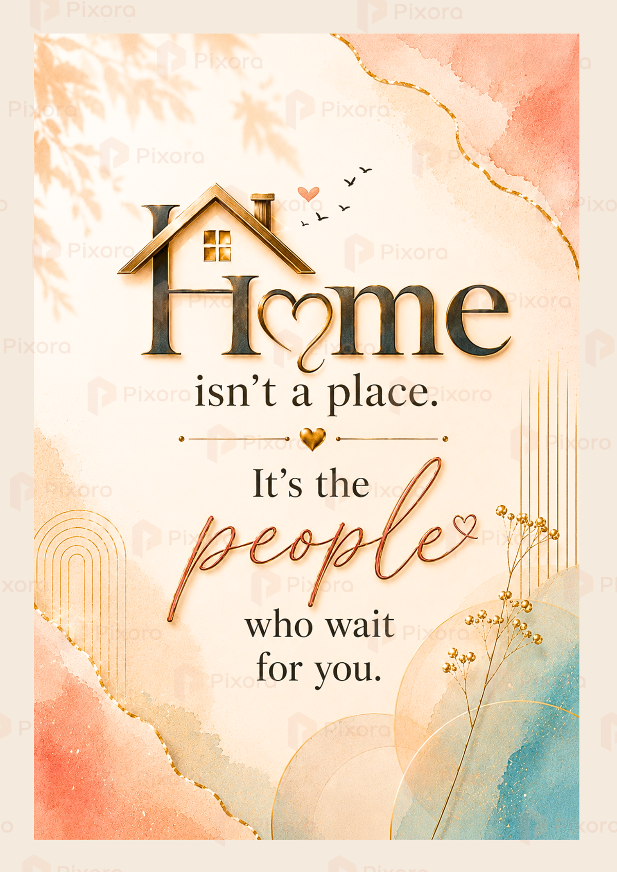 Pixora Cozy Home & Little Moments Wall Art - Set of 2 Framed A4 Prints (8x12 Inches Each)