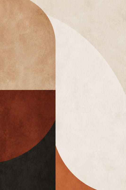 Pixora Abstract Harmony Combo - Two Black Framed A4 Prints